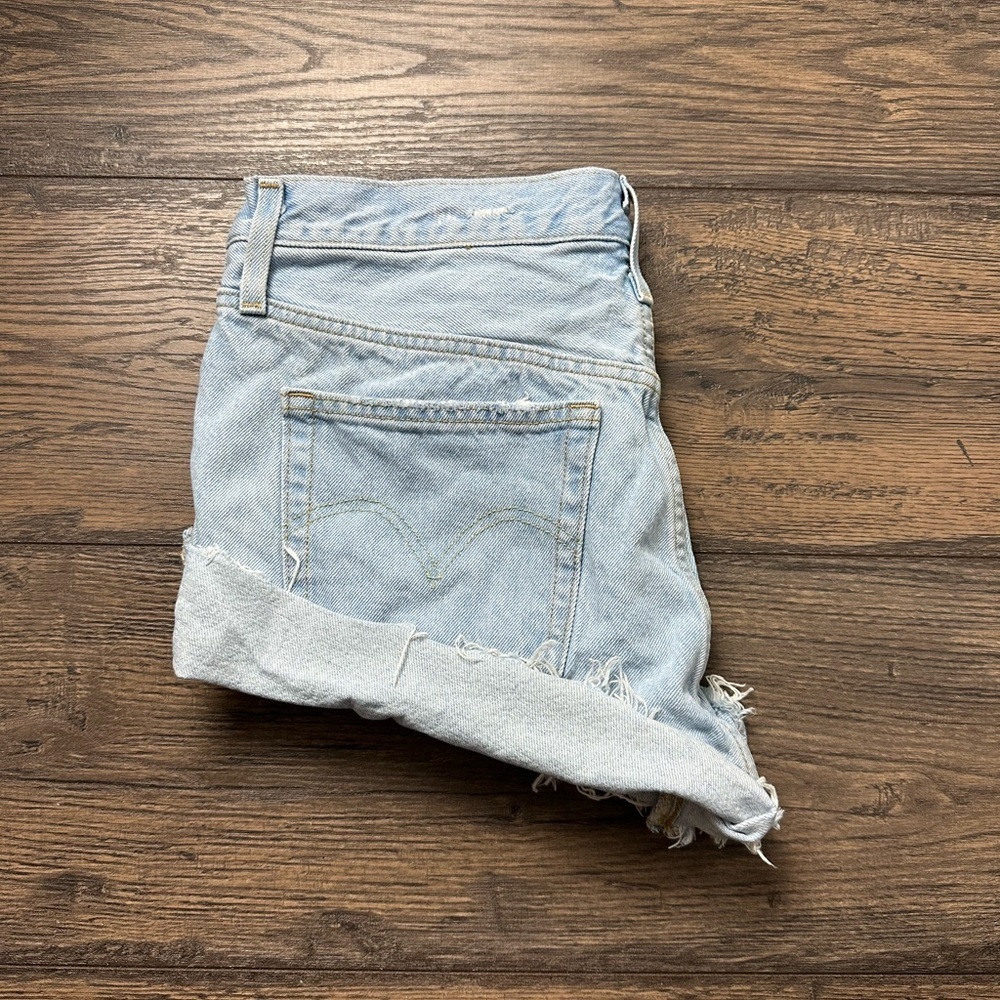 Levi's Light Blue Jean Shorts for Women - Picture 3 of 4